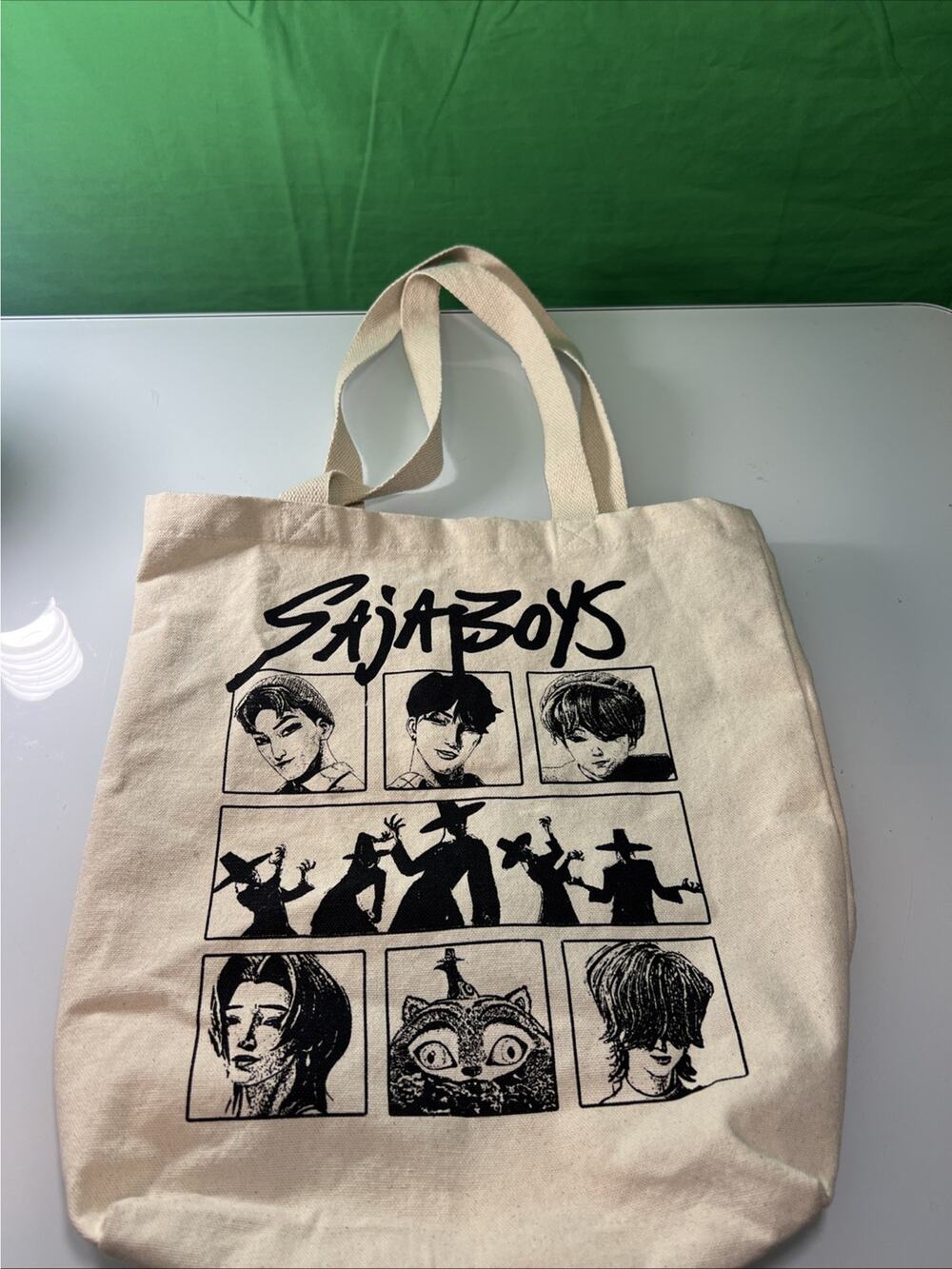K-Pop Demon Hunters Saja Boys Canvas Tote Bag - Rare!